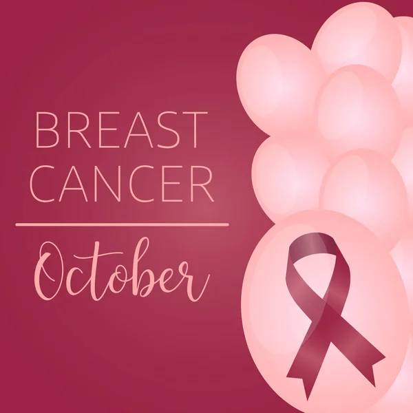 Breast cancer poster — Stock Vector