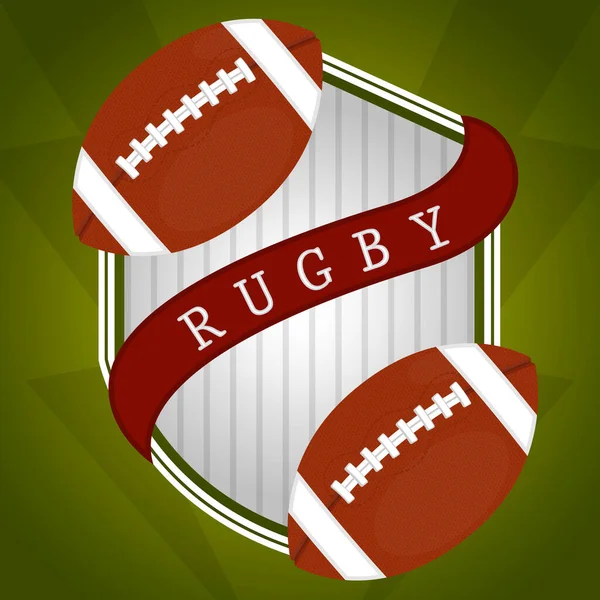 Rugby-Plakatillustration — Stockvektor