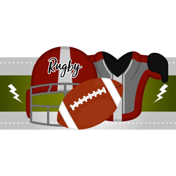 Rugby affisch illustration — Stock vektor