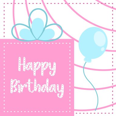 Renkli doğum günü kartı