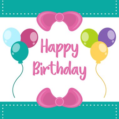 Renkli doğum günü kartı