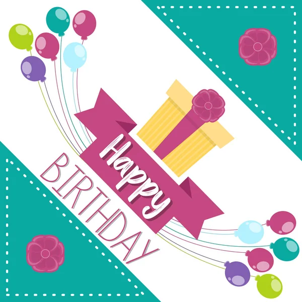Happy birthday card template retro style Stock Vector Image by ©Chuhail ...
