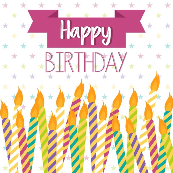 Colored birthday card — Stock Vector