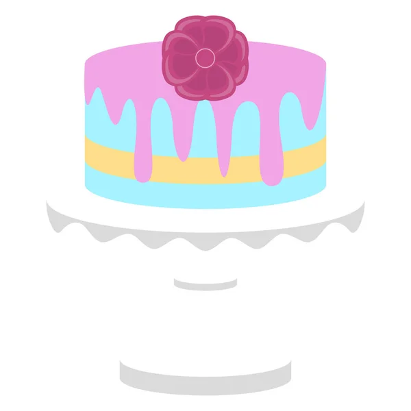 Isolated birthday cake icon — Stock Vector