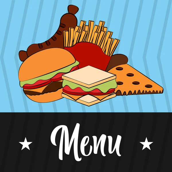 Restaurant menu illustration — Stock Vector