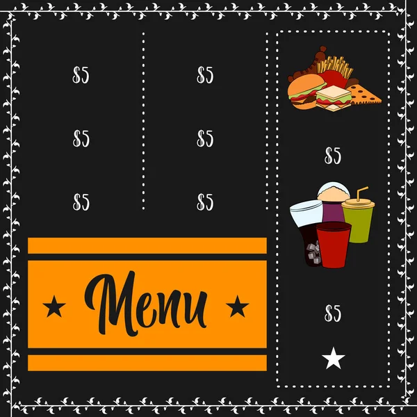 Ilustracja menu restauracji — Wektor stockowy