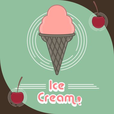 Vintage dondurma afişi