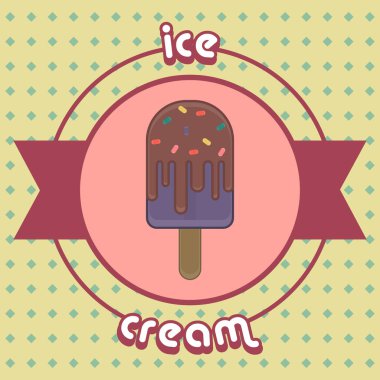 Vintage dondurma afişi