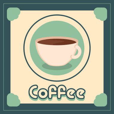 Eski kahve fincanı posteri