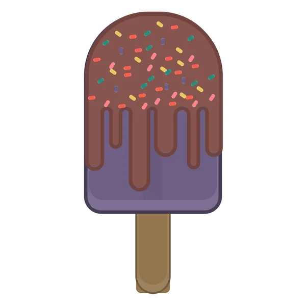 Popsicle au chocolat — Image vectorielle