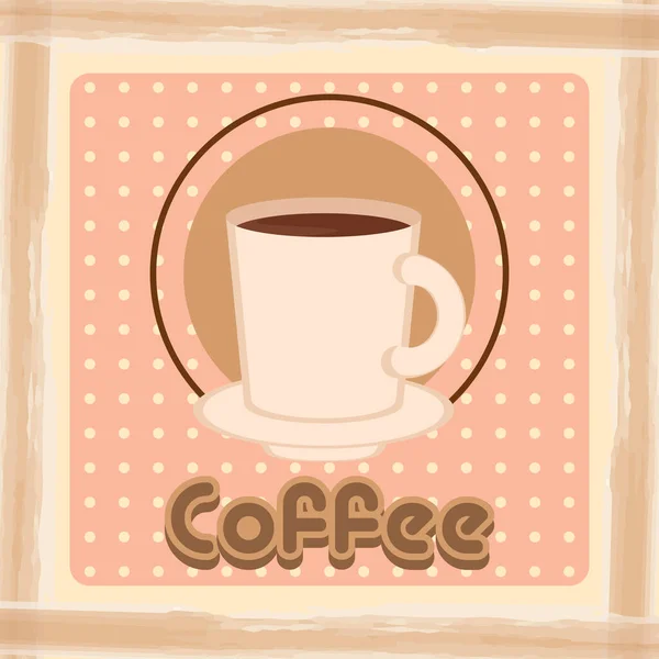 Плакат со старинными чашками кофе — стоковый вектор
