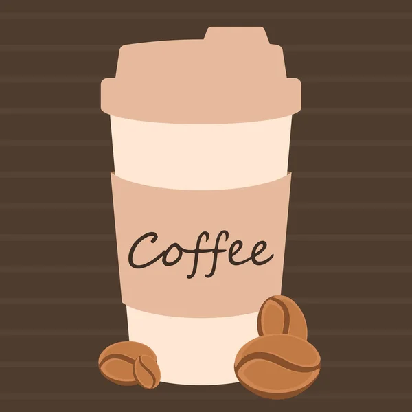 Poster tasses à café vintage — Image vectorielle