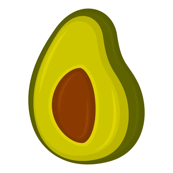 Isolierte Avocadoschnitte — Stockvektor