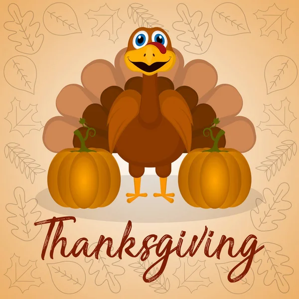 Joyeux Thanksgiving carte de jour — Image vectorielle