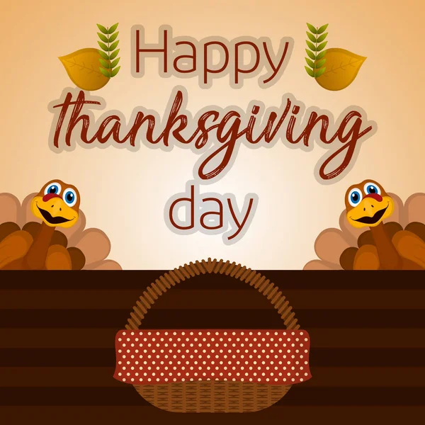 Joyeux Thanksgiving carte de jour — Image vectorielle