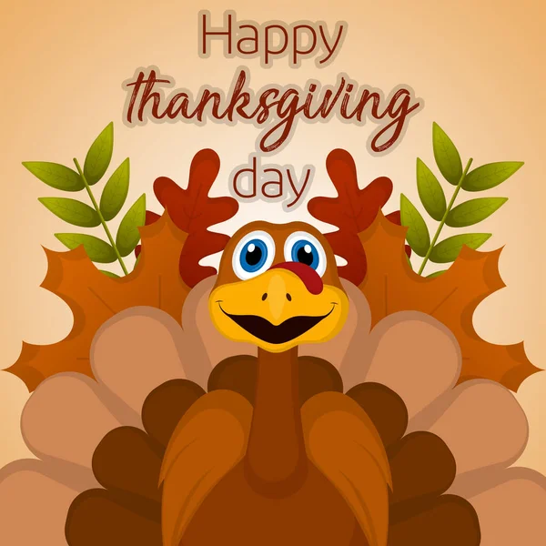 Joyeux Thanksgiving carte de jour — Image vectorielle