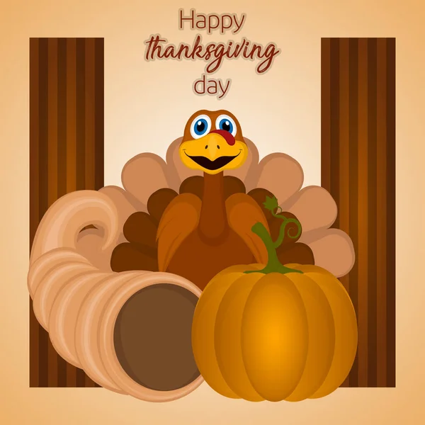 Happy thanksgiving day card — Stock Vector