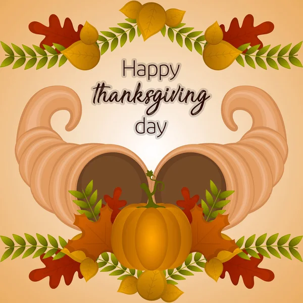 Happy thanksgiving day card — Stock Vector