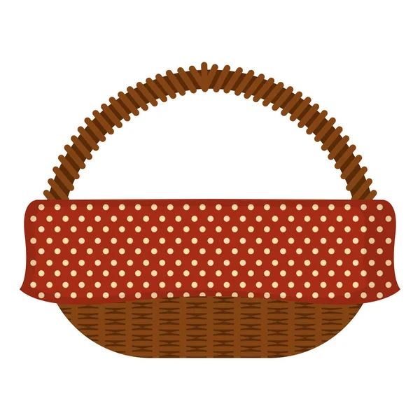 Cesta de picnic aislada — Vector de stock