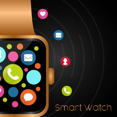 Smartwatch poster illüstrasyonu