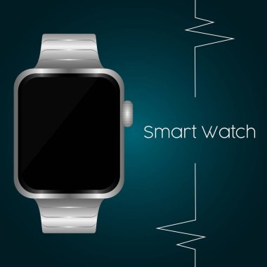 Smartwatch poster illüstrasyonu