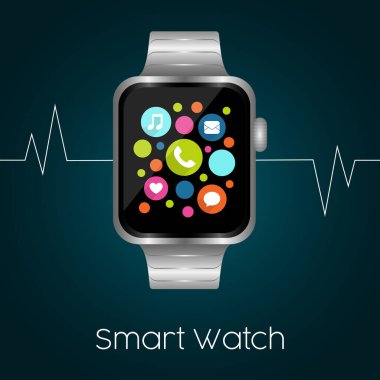 Smartwatch poster illüstrasyonu