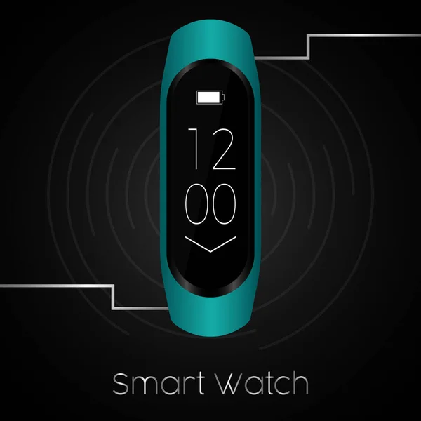 Smartwatch poster illustration — Stock Vector