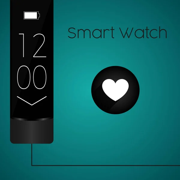 Smartwatch poster illustratie — Stockvector