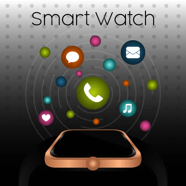 Ilustração cartaz Smartwatch — Vetor de Stock