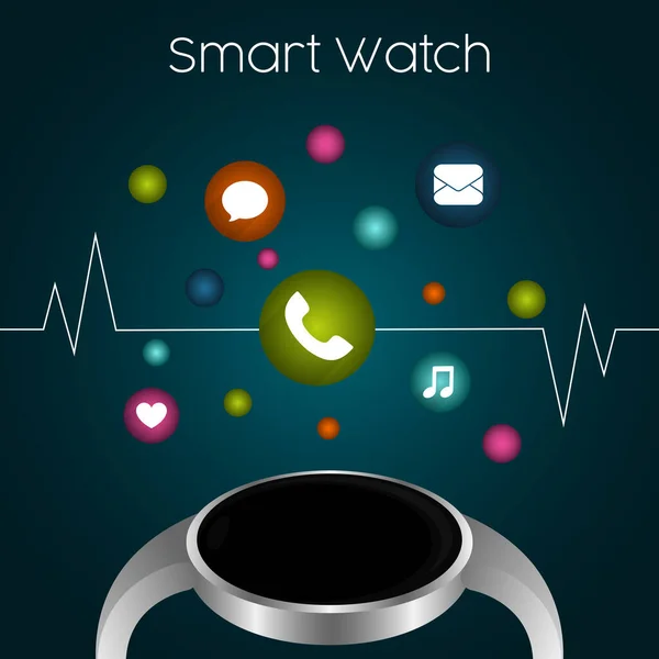 Smartwatch poster illustratie — Stockvector