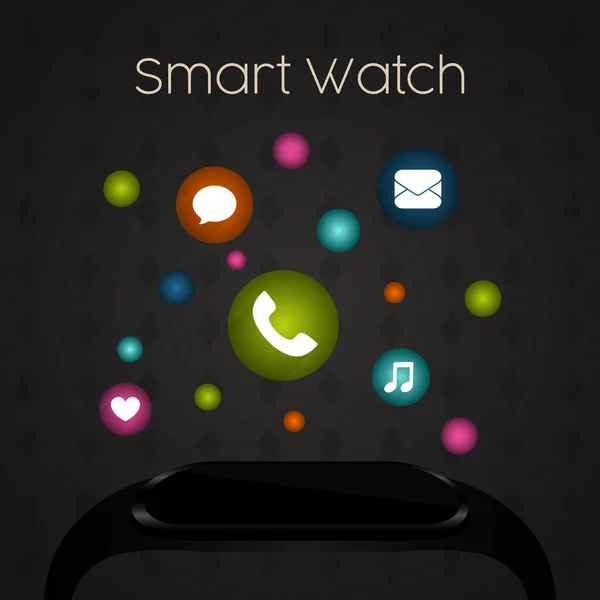 Ilustração cartaz Smartwatch — Vetor de Stock