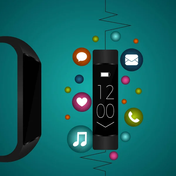 Illustration affiche Smartwatch — Image vectorielle