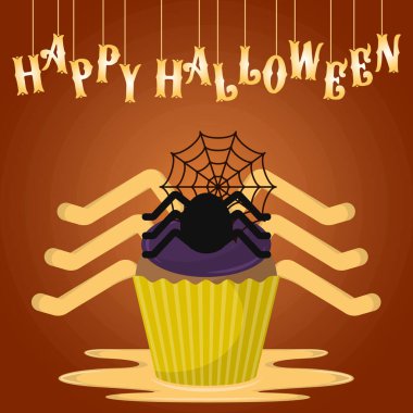 Cadılar Bayramı ürkütücü Cupcake