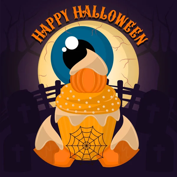 Halloween Spooky košíček — Stockový vektor