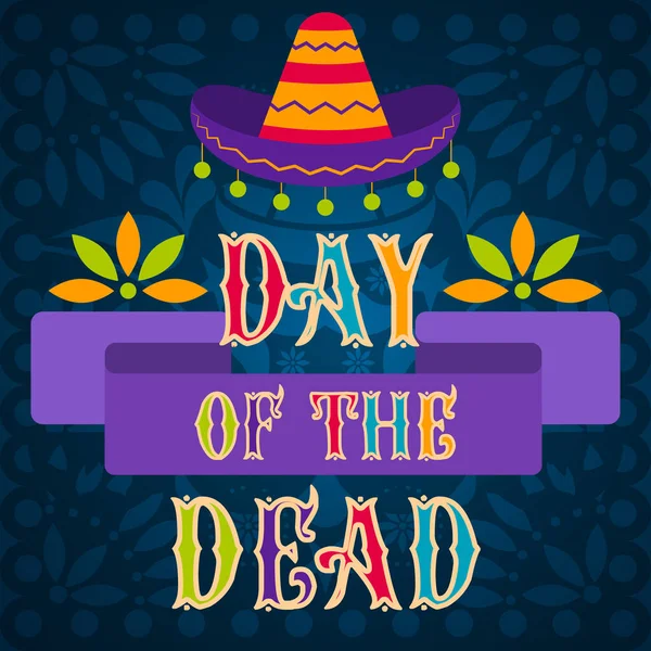 Cartel del Día de los Muertos — Vector de stock
