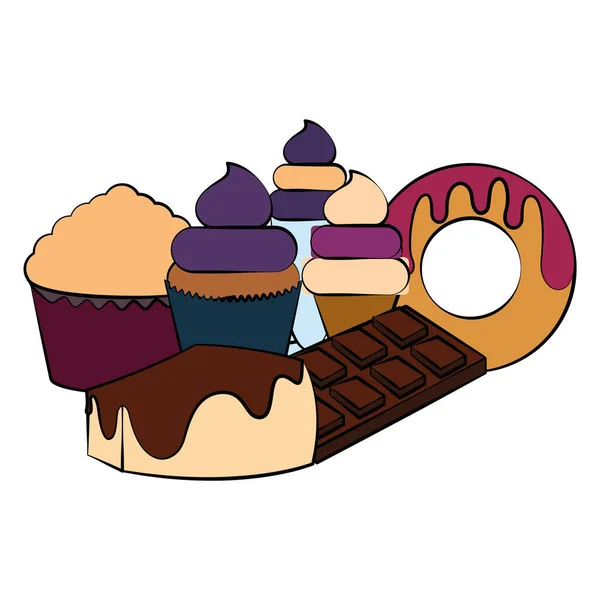 Desserts illustration d'image — Image vectorielle