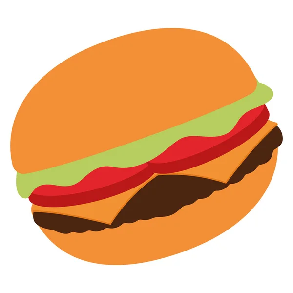 Image de hamburger isolé — Image vectorielle