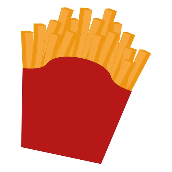 Afbeelding van geïsoleerde frites — Stockvector