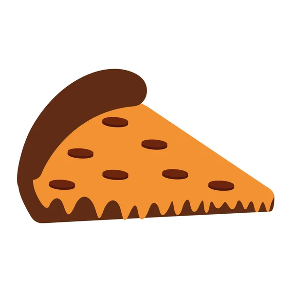Immagine isolata della pizza — Vettoriale Stock