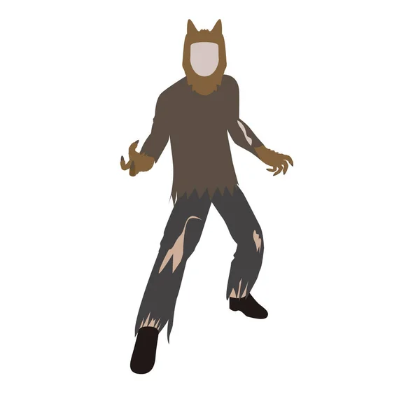 Halloween kostium wilkołaka — Wektor stockowy