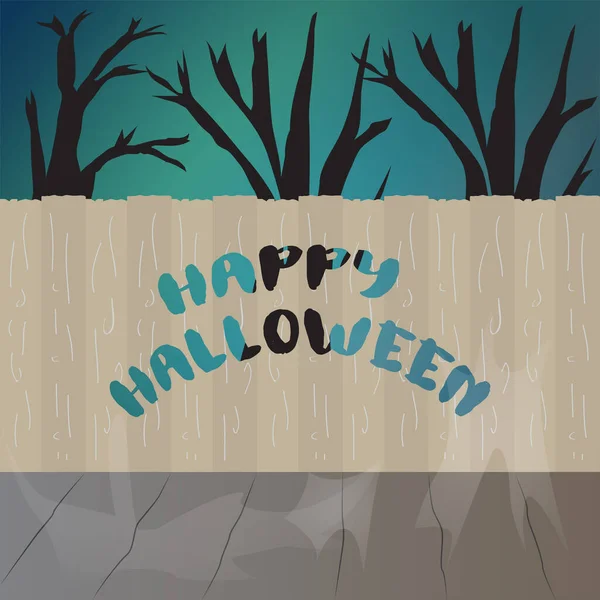 Glad halloween landskap bakgrund — Stock vektor