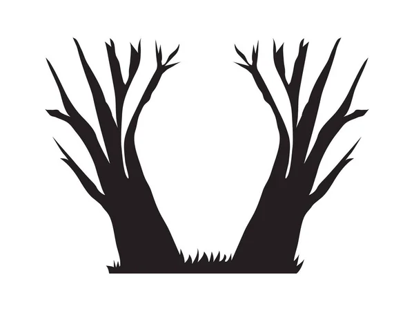 Spooky trädgrenar — Stock vektor