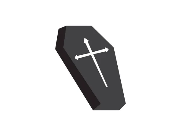 Icône de cercueil isolé — Image vectorielle