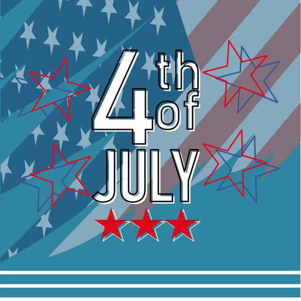 Happy 4th of july poster — Stock Vector