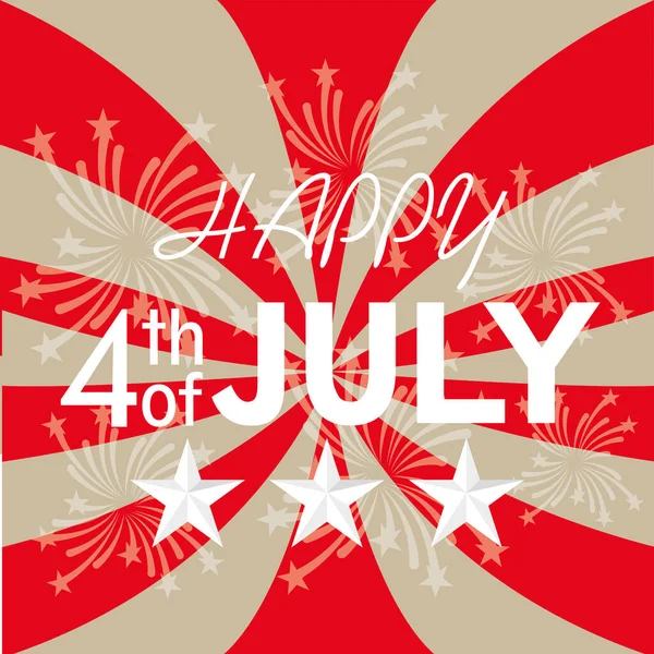 Happy 4th of july poster — Stock Vector
