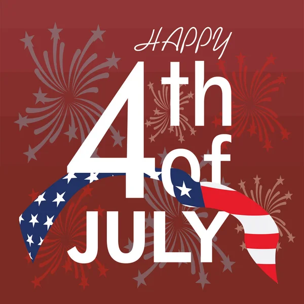 Happy 4th of July poster — стоковый вектор