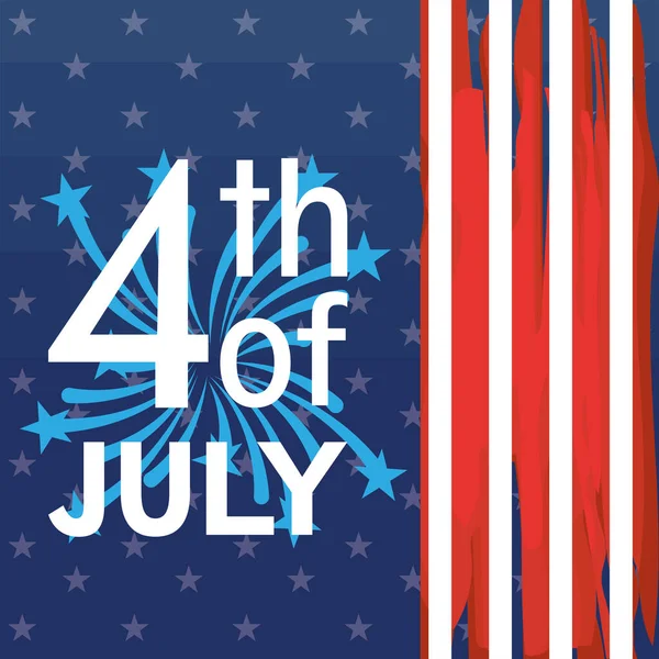 Happy 4th of july poster — Stock Vector