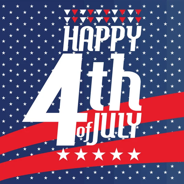 Happy 4th of July poster — стоковый вектор