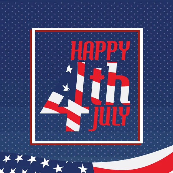 Happy 4th of July poster — стоковый вектор