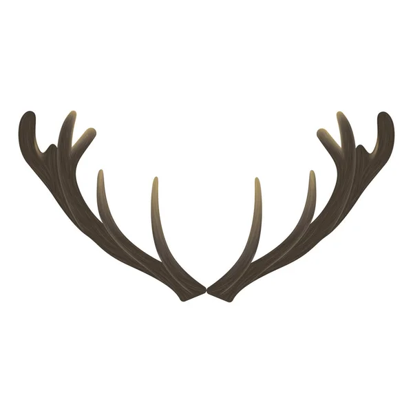 Isolated moose antlers — Stock Vector